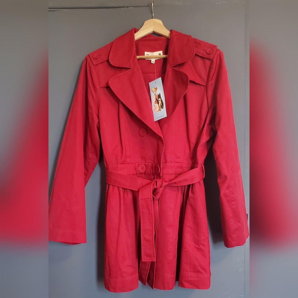 Tatyana Red Trench Coat